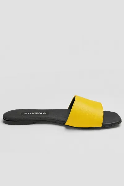 BOHEMA BOHEMA Damen vegan Slides Mellow Yellow
