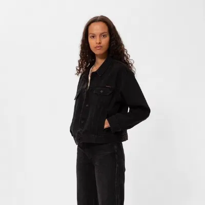 Nudie Jeans Nudie Jeans Damen Jeansjacke Berit Denim - Asphalt Black