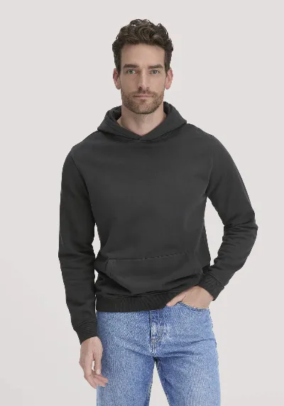 hessnatur hessnatur Herren Sweathoodie Relaxed aus Bio-Baumwolle - grau