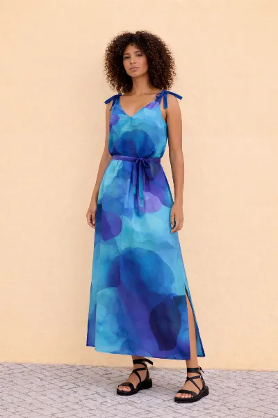 WiDDA WiDDA Damen vegan Kleid Bowie Dark Clouds