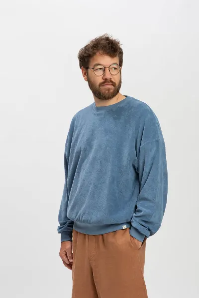 MATONA MATONA Herren vegan Frottee-Sweatshirt Dusk Blue