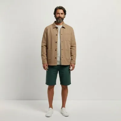 YTWOO YTWOO Basic Herren-Workerjacke aus nachhaltiger Baumwolle