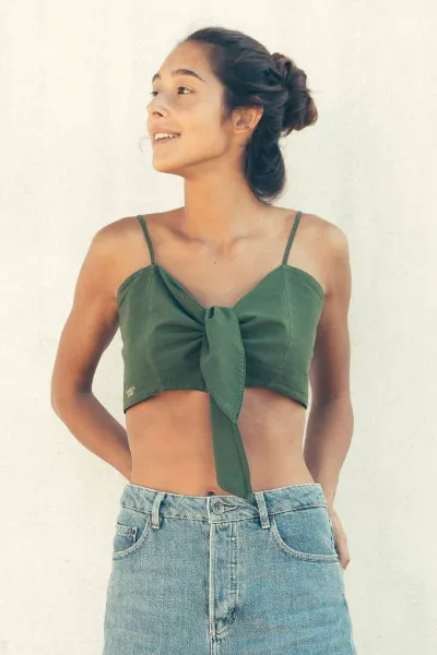 Vanilla Sand Vanilla Sand Damen vegan Top Lagos Fliege Garten Grün