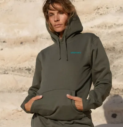 Inaska Inaska Damen vegan Hoodie Unisex Empower Khaki Türkis
