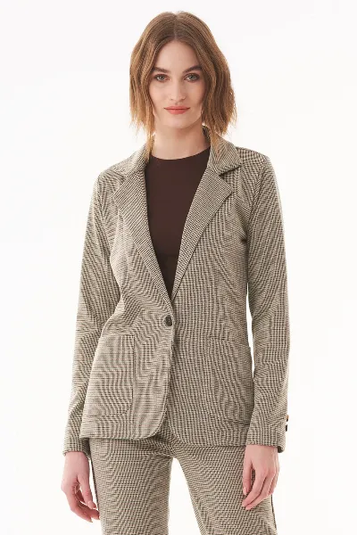 ORGANICATION ORGANICATION Damen vegan Houndstooth Blazer