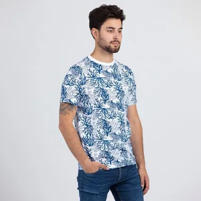Lexi&Bö Lexi&Bö Koralle – T-Shirt für Herren mit Korallen-Allover-Print