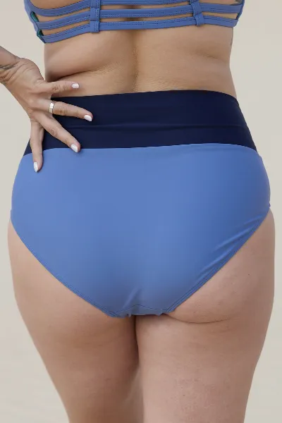 Inaska Inaska Damen vegan Bikiniunterteil Weich High Waist Gefühl Lavendelblau/ Dunkel