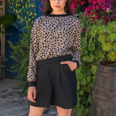 WiDDA berlin WiDDA berlin Schwarze Bermudashorts INDI aus Leinen und TENCEL®
