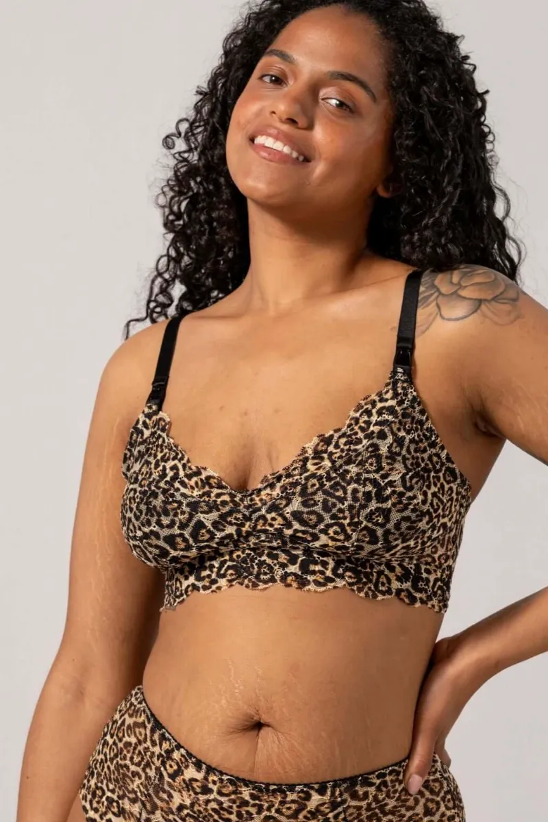 Understatement Understatement Damen vegan Spitze Still-Balette Leopard