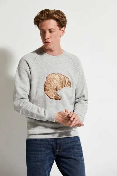 Wunderwerk Wunderwerk Herren Pullover aus Bio-Baumwolle croissant embroidery