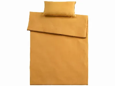  Bettwäsche Single Jersey aus Bio-Baumwolle 40 x 80 cm,/135 x 200 cm, ocker