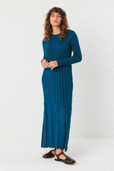 SKFK SKFK Damen vegan Strickkleid Bedia Blau