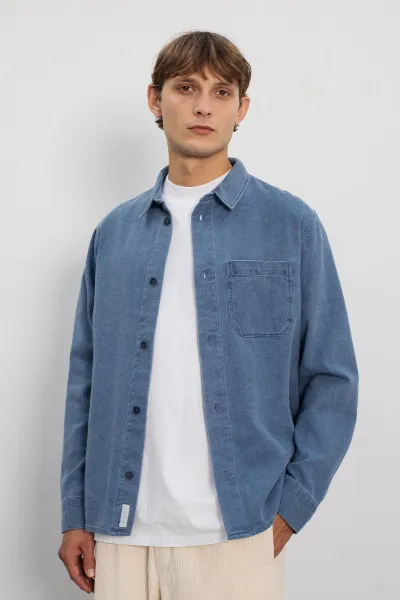 Rotholz Rotholz Herren vegan Hemd Denim