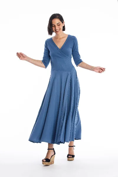 RAVENS VIEW IBIZA RAVENS VIEW IBIZA Damen vegan Kleid Veronika Indigoblau