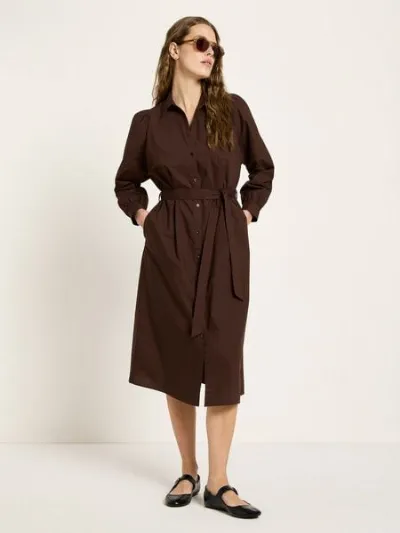 LANIUS LANIUS Kleid mit Kräuseln (GOTS) aus Bio-Baumwolle