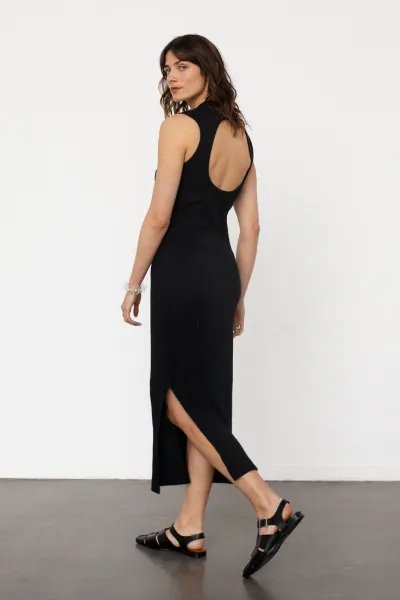 Rotholz Rotholz Damen vegan Kleid Gerippt