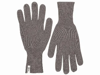 MELA MELA Bio-Rippstrick-Handschuhe 'RISHI', bear melange,