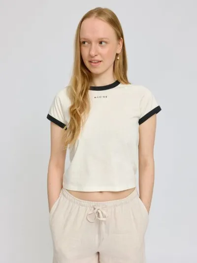 Mazine Mazine Contrast Bindings T-Shirt