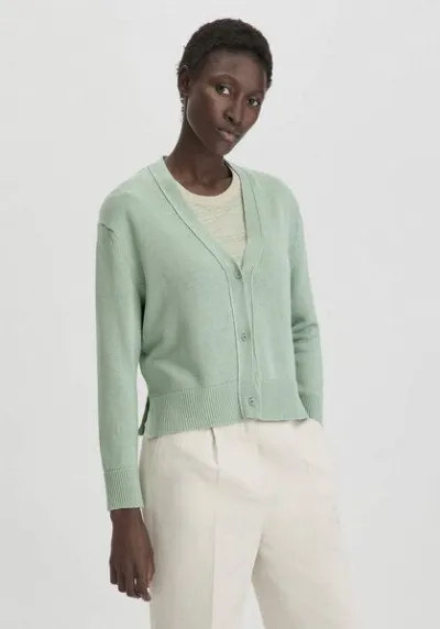 hessnatur hessnatur Strick Jacke Relaxed aus reiner Bio-Baumwolle mit edlem Leinen