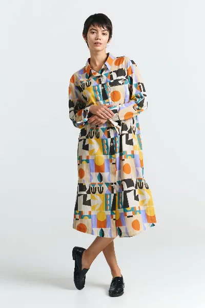 SUITE13LAB SUITE13LAB Damen vegan Kleid Nahuas Print Vibes
