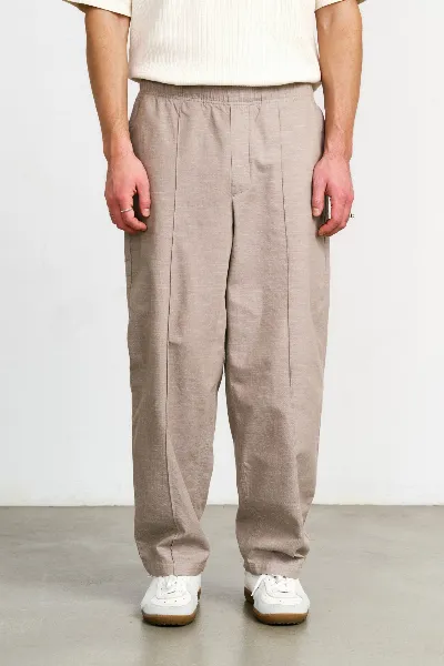 Rotholz Rotholz Herren vegan Hose Weit Gefaltet Grau Braun