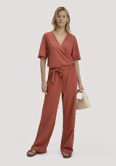 hessnatur hessnatur Damen Jersey Overall Relaxed aus Bio-Baumwolle - braun