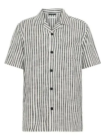 KnowledgeCotton Apparel KnowledgeCotton Apparel Lockeres Kurzarmhemd aus Ecovero und Leinen