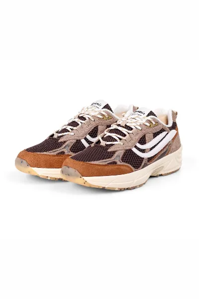 Genesis Sneaker G-Eco`99 Spotted Sole Cognac/Beige/D.Grey