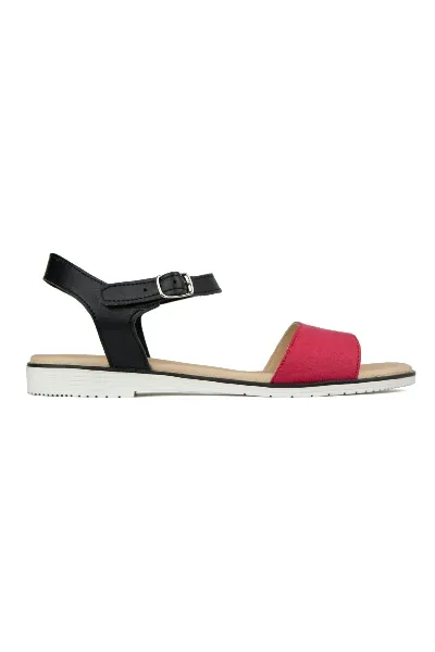 FAIRMA ETHICAL DESIGN FAIRMA ETHICAL DESIGN Damen vegan Sandalen Maam Washpapa Schwarz & Rot