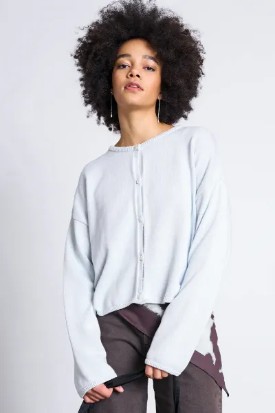 JAN N JUNE JAN 'N JUNE Damen vegan Strickjacke Light Asas Eisblau