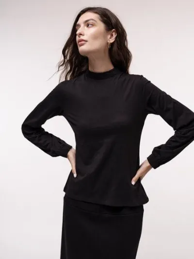 LANIUS LANIUS Smock Kragenshirt aus Bio-Baumwolle