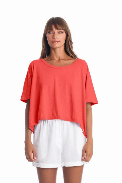 RAVENS VIEW IBIZA RAVENS VIEW IBIZA Damen vegan Top Square Radiant Red
