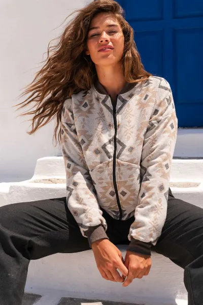 Widda Widda Damen vegan Jacke Bomber Reversible Turner Aztec