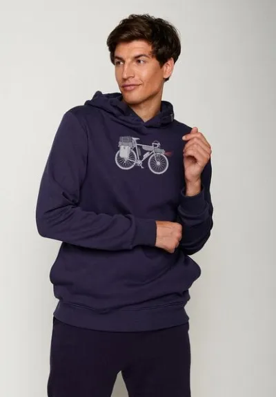 GreenBomb GREENBOMB Bike Night Star - Kuschliger Hoodie aus Bio-Baumwolle / hochwertiger Print / GOTS / Fair & Vegan