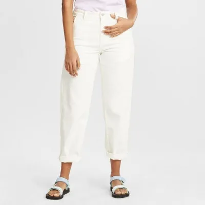KnowledgeCotton Apparel KnowledgeCotton Apparel Cropped Mom Jeans - CALLA - aus Biobaumwolle