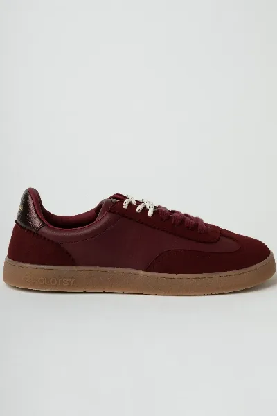 Clotsy Clotsy Damen vegan Sneaker Senda Burgundy