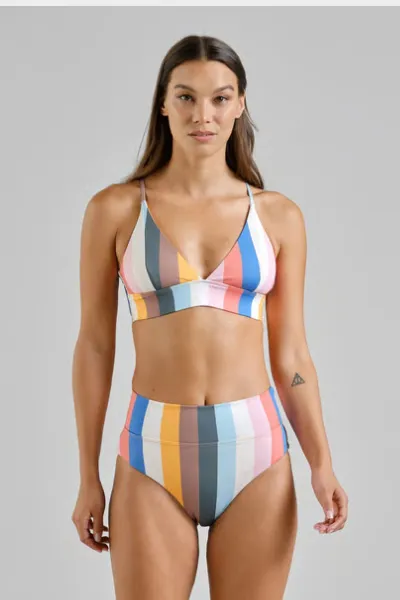 dedicated Bikini Bottom Slite Stripes Pink