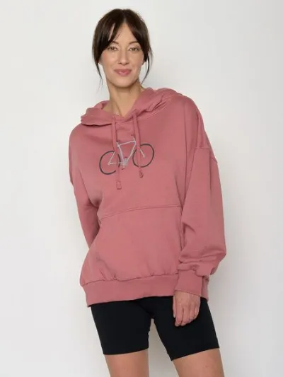 GreenBomb GREENBOMB Bike Handdrawn Mello - Lässiger Hoodie aus Bio-Baumwolle / hochwertiger Print / GOTS / Fair & Vegan