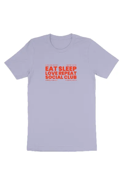 Oat Milk Club Oat Milk Club Damen vegan T-Shirt Eat Sleep Love Repeat Lavendel