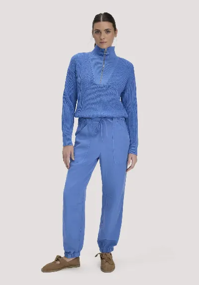 hessnatur hessnatur Damen Soft Utility Hose aus TENCEL™ Lyocell mit Leinen - blau