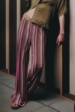 KOMODO KOMODO Damen vegan Hose Knit Talith Stripe Multicolour