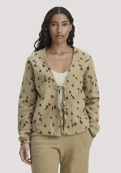 hessnatur hessnatur Loungewear Fleece Jacke Relaxed aus Bio-Baumwolle - beige