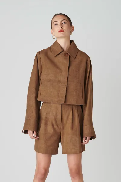 Floria Collective Floria Collective Damen vegan Jacke Juni Cappuccino