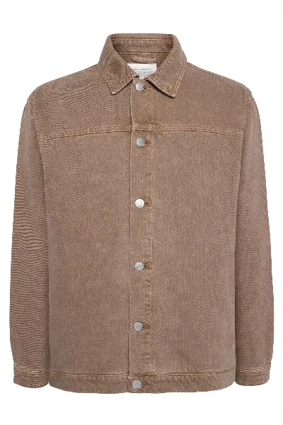 KnowledgeCotton Apparel Jacke Raw Twill Workwear Braun