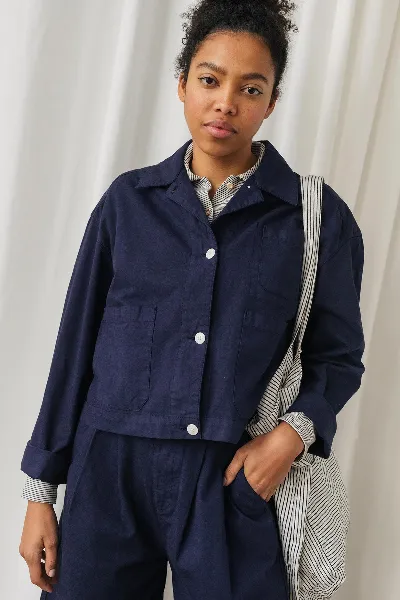 TWOTHIRDS TWOTHIRDS Damen vegan Jacke Selao Blue Night