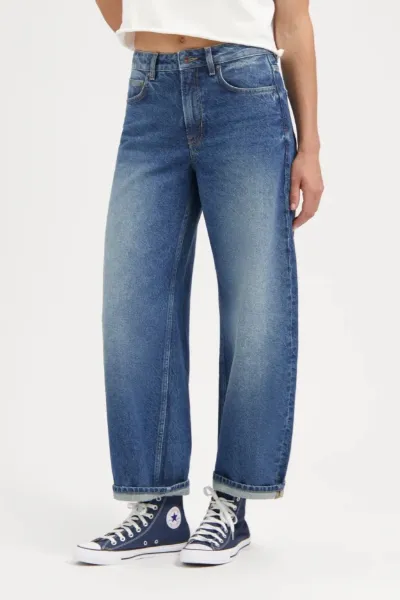 Kuyichi Kuyichi Damen vegan Jeans Lucy Loose Atlantic Ocean Blue