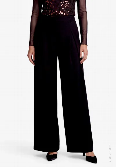 zero Damen Wideleg-Hose mit Bundfalten
