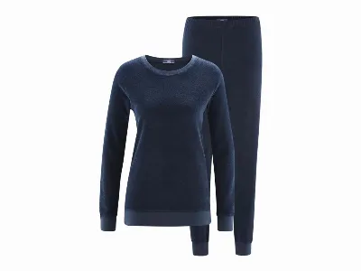 Living Crafts Living Crafts Bio-Damen-Frottee-Schlafanzug Bonnie navy,