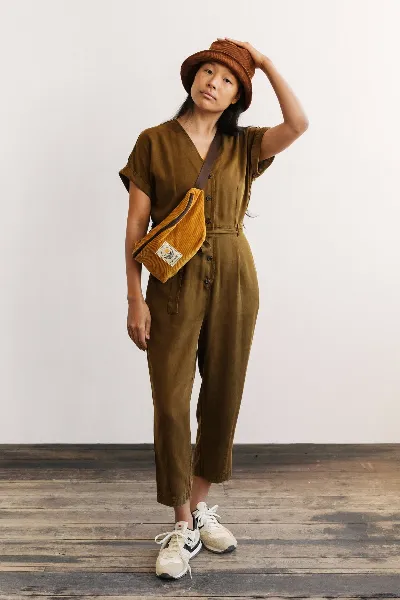 TWOTHIRDS TWOTHIRDS Damen vegan Jumpsuit Wolmido Dusty Ochre