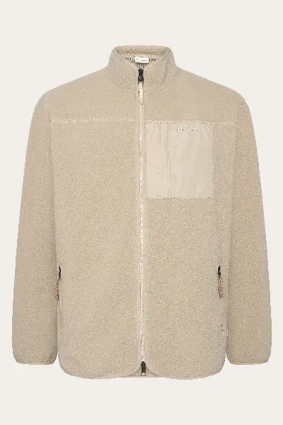 KnowledgeCotton Apparel KnowledgeCotton Apparel Herren vegan Zip Jacke Loose Fleece Light Feather Gray